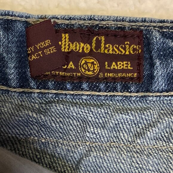 Vtg MARLBORO CLASSICS Womens Wide Leg Denim Jeans W34 L30  Cotton Made in USA - Picture 7 of 10